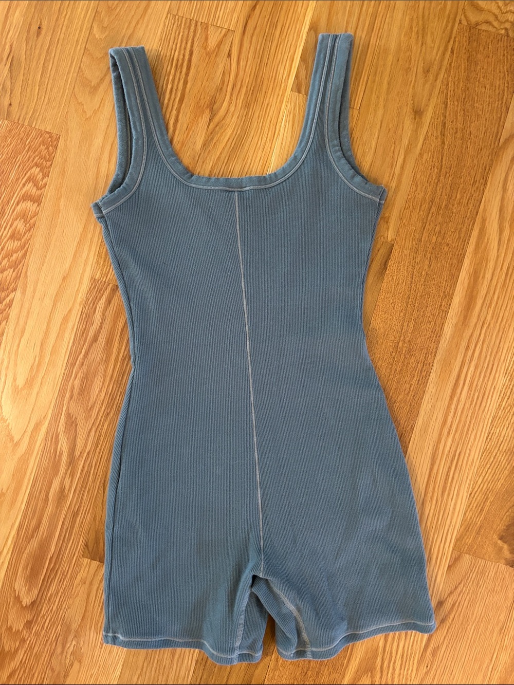 SKIMS  Ribbed Sleeveless Romper in Slate Blue - Picture 4 of 4